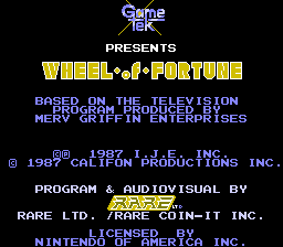 Wheel of Fortune screenshot 3 for NES